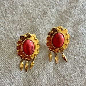 Vintage western costume earrings